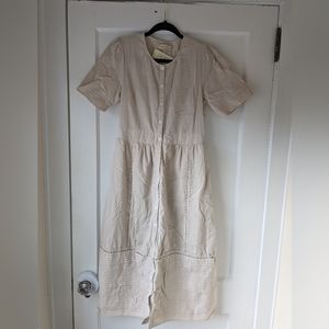 Roolee NWT cotton dress small nursing friendly button front